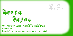 marta hajos business card